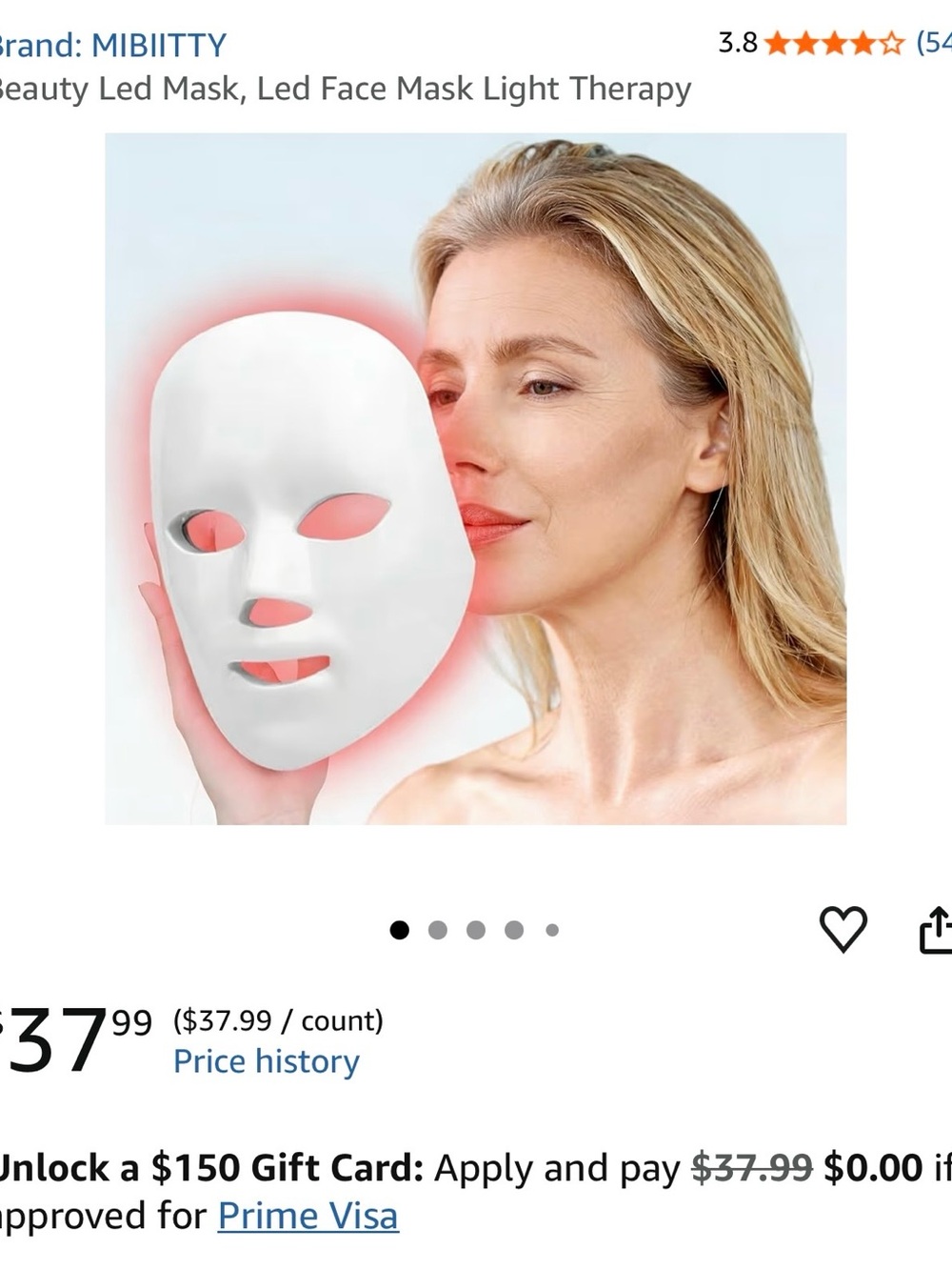 Amazon White LED Facial Mask - Picture 2 of 2